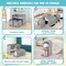 3 Pieces Wooden Kids Table Chair Set Grey Multi-functional Desk for Reading Play and Storage